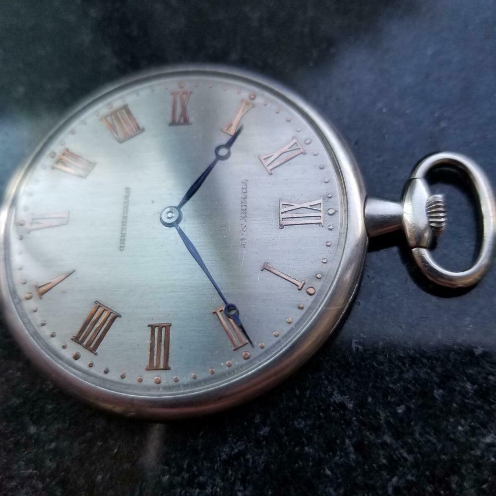 Tiffany & Co. Rare Platinum 14736 Pocket Watch, circa 1930s Swiss Luxury LV980 In Excellent Condition In Beverly Hills, CA