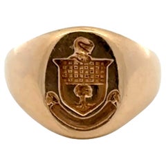 Tiffany & Co. Rare Signet Vintage Ring 14K Yellow Gold