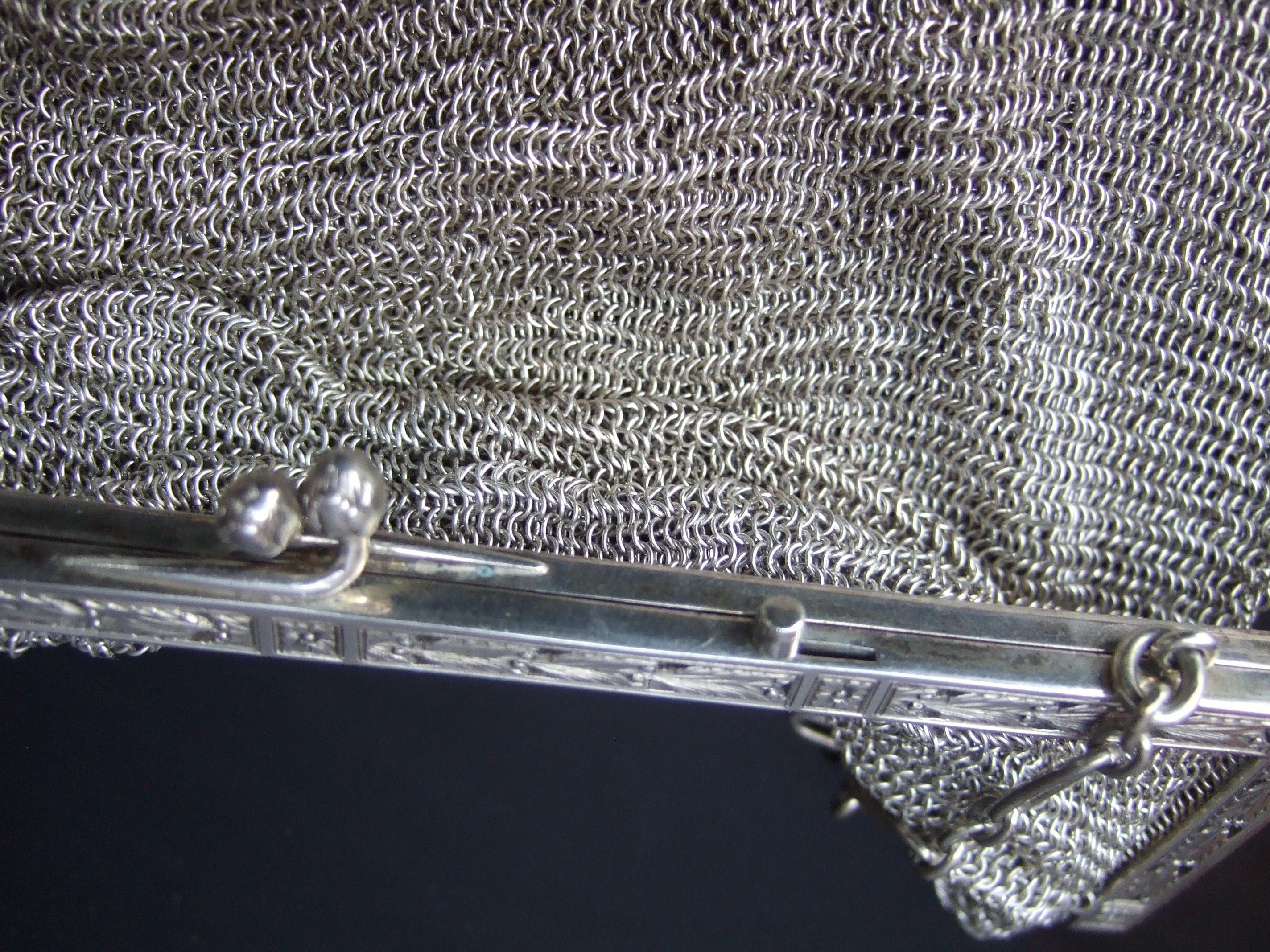 Tiffany & Co. Rare Sterling Silver Chain Mail Evening Bag c 1910 9