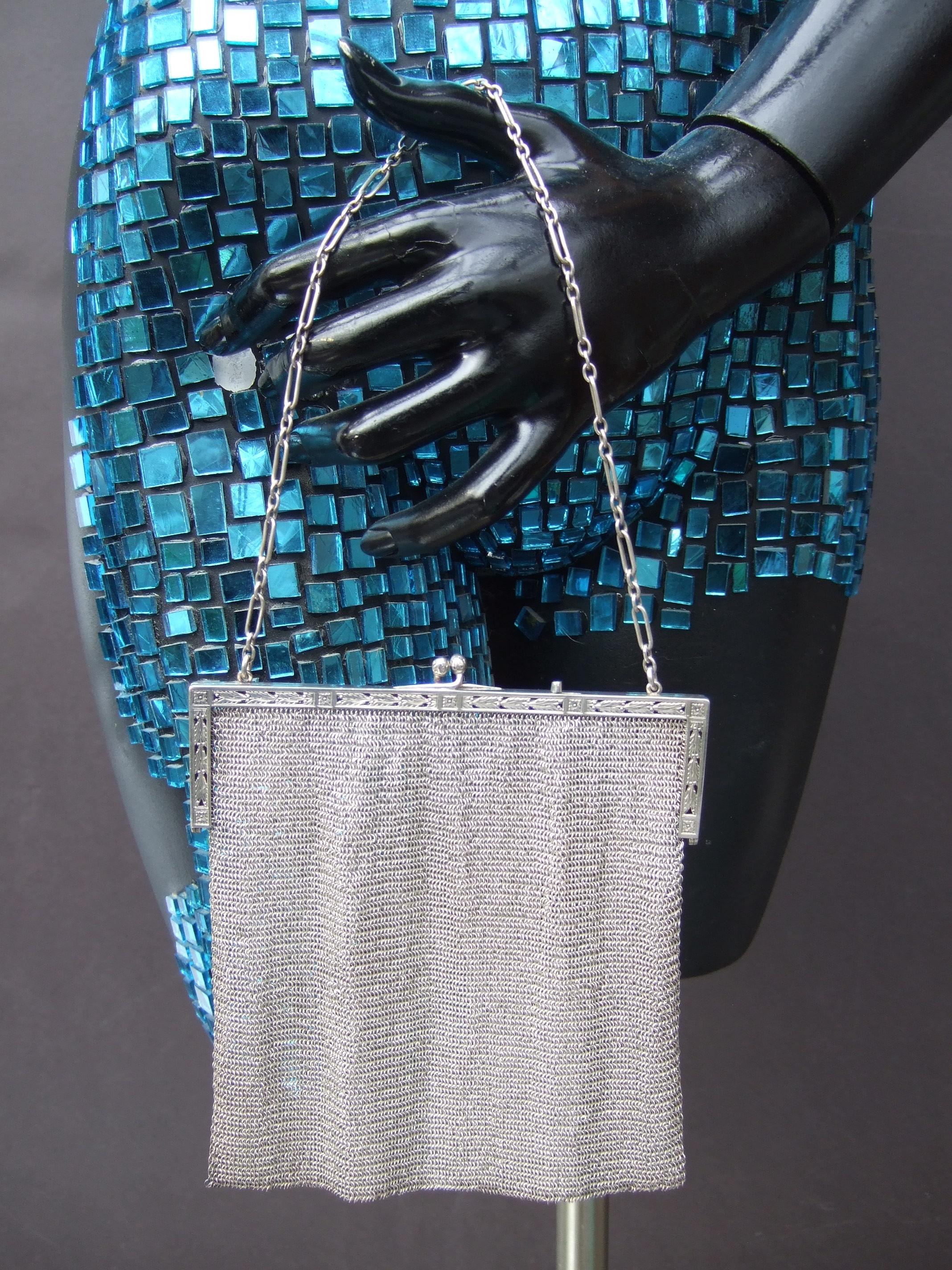 silver chainmail bag