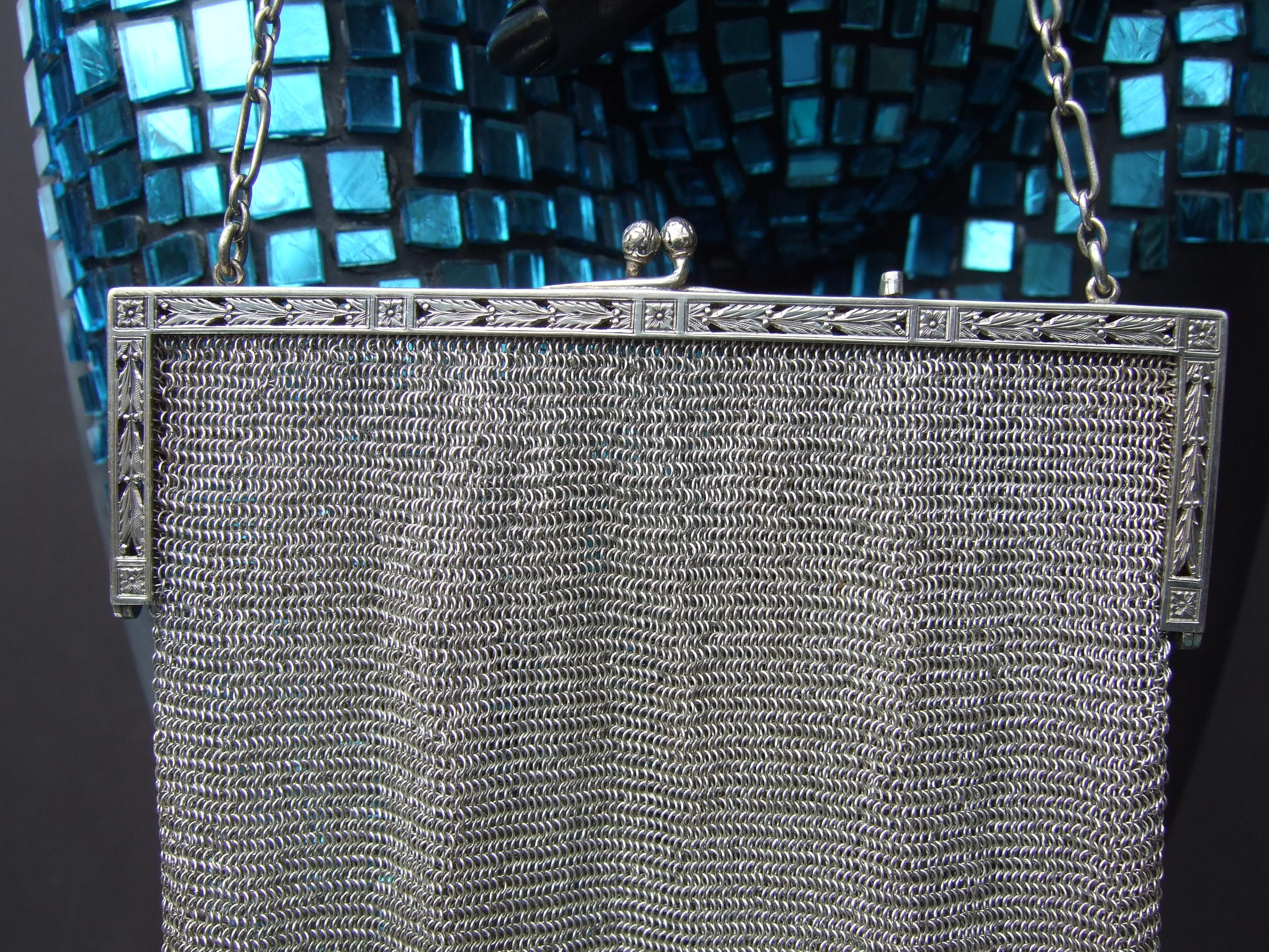 Tiffany & Co. Rare Sterling Silver Chain Mail Evening Bag c 1910 1