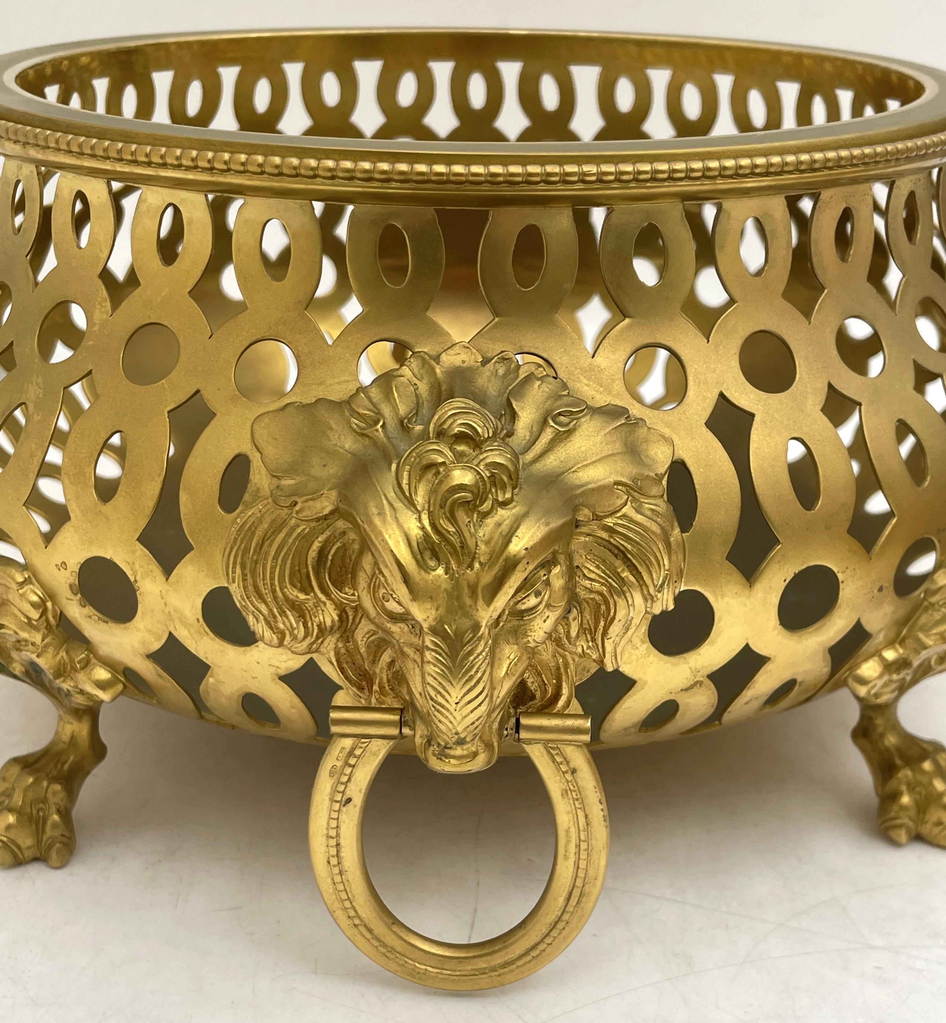 20th Century Tiffany & Co. Rare Sterling Silver Gilt Rose Centerpiece Bowl Potpourri For Sale