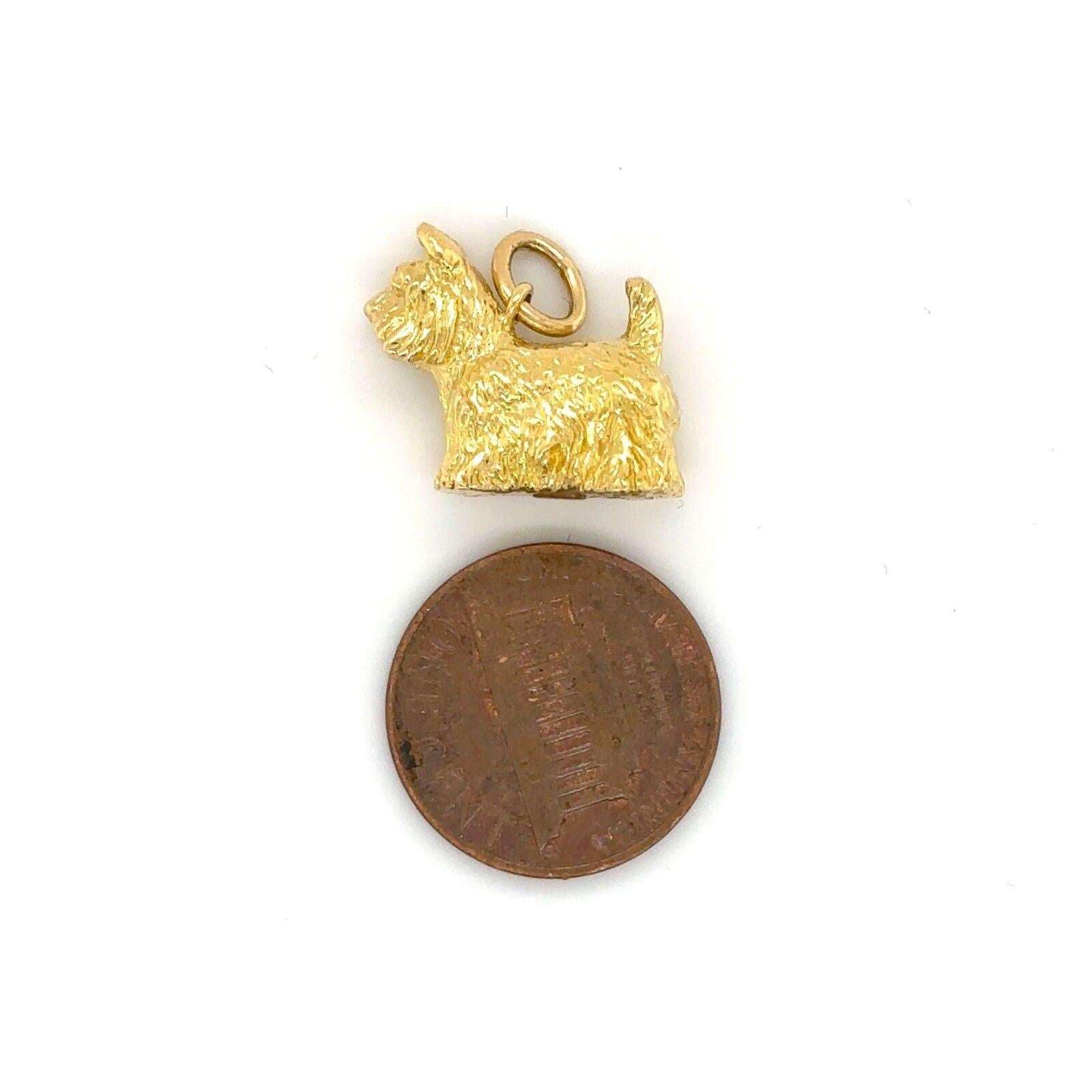 tiffany dog charm