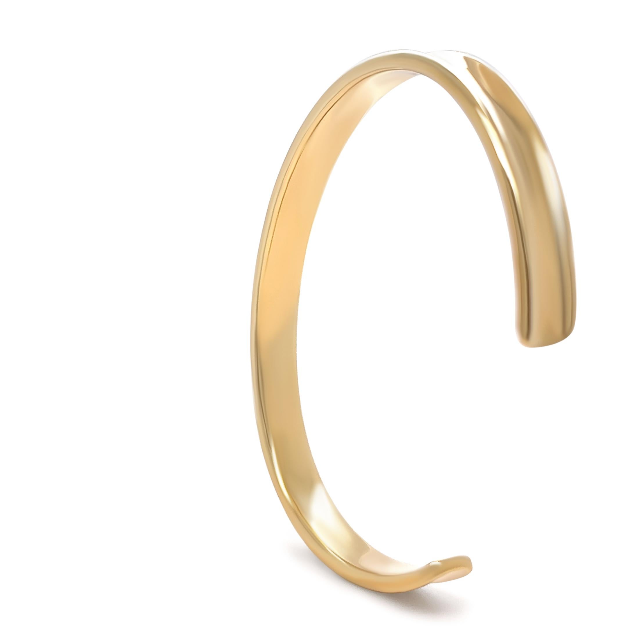 Tiffany & Co. Rare bracelet manchette vintage en or jaune 18 carats retour à Tiffany 1883 en vente 1