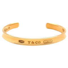 Tiffany & Co. Rare Vintage 18ct Yellow Gold Return to Tiffany 1883 Cuff Bracelet