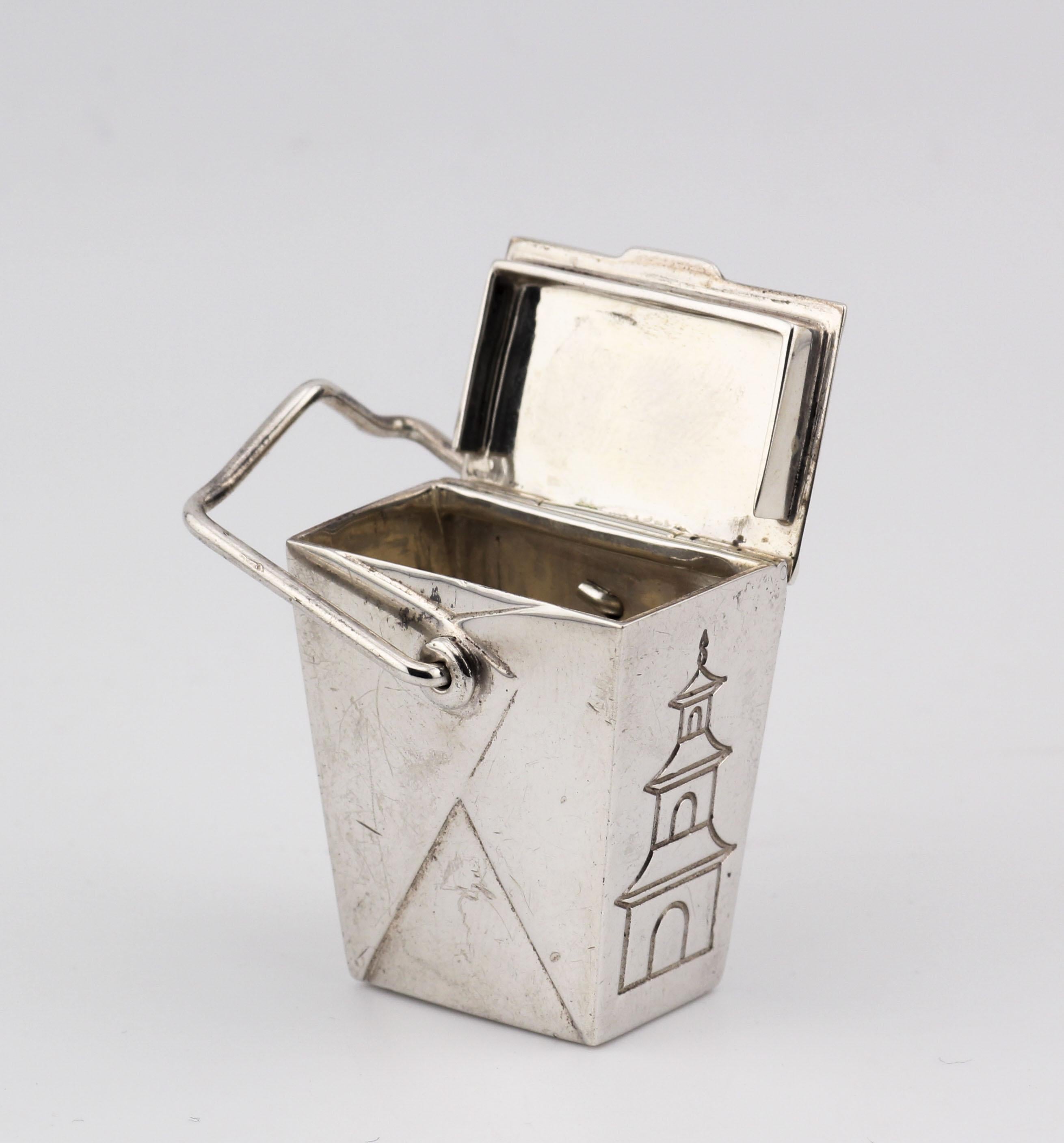 Tiffany & Co RARE Vintage Silver Chinese Take Out Pill Box Philippines 3