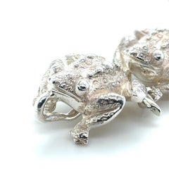 Tiffany & Co Rare Vintage Silver Frog Nature Link Armband 88,43g