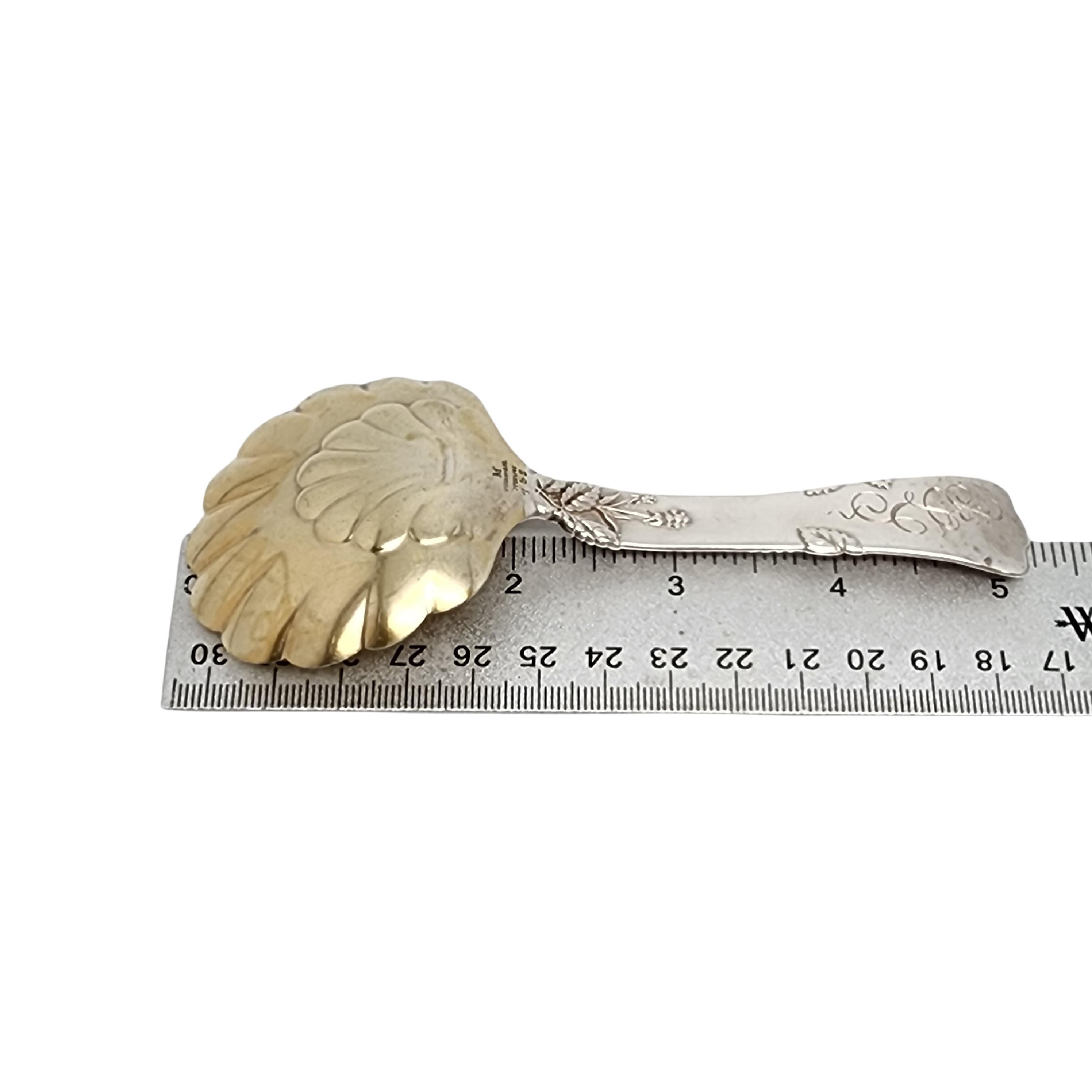 Tiffany & Co Raspberry Vine Sterling Silver Gold Wash Bon Bon Spoon w/mon #15478 For Sale 6