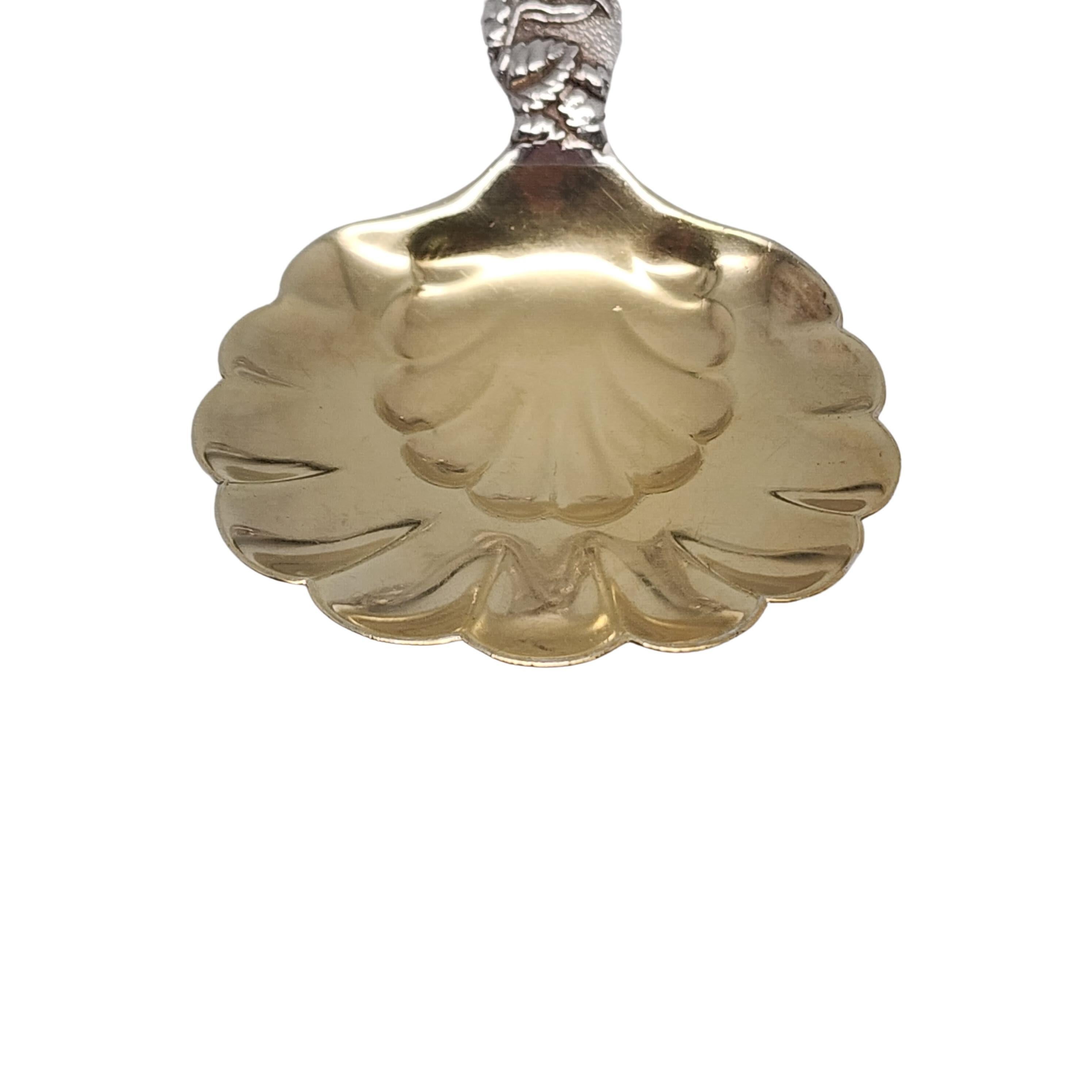 Tiffany & Co Raspberry Vine Sterling Silver Gold Wash Bon Bon Spoon w/mon #15478 For Sale 1