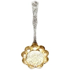 Vintage Tiffany & Co Raspberry Vine Sterling Silver Gold Wash Bowl Sugar Sifter