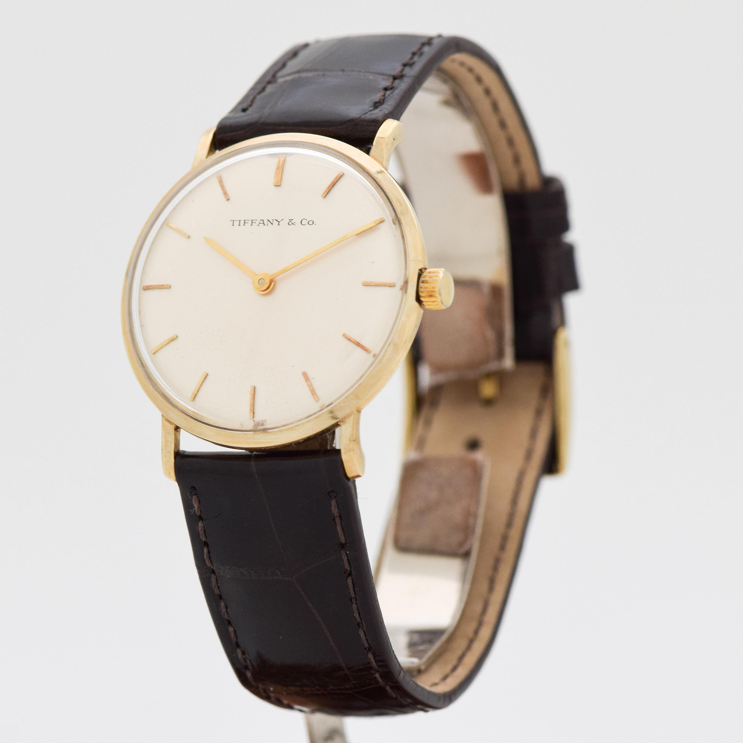Tiffany & Co. Reference T-101-C with a 14 Karat Yellow Gold Case, 1994 In Excellent Condition For Sale In Beverly Hills, CA