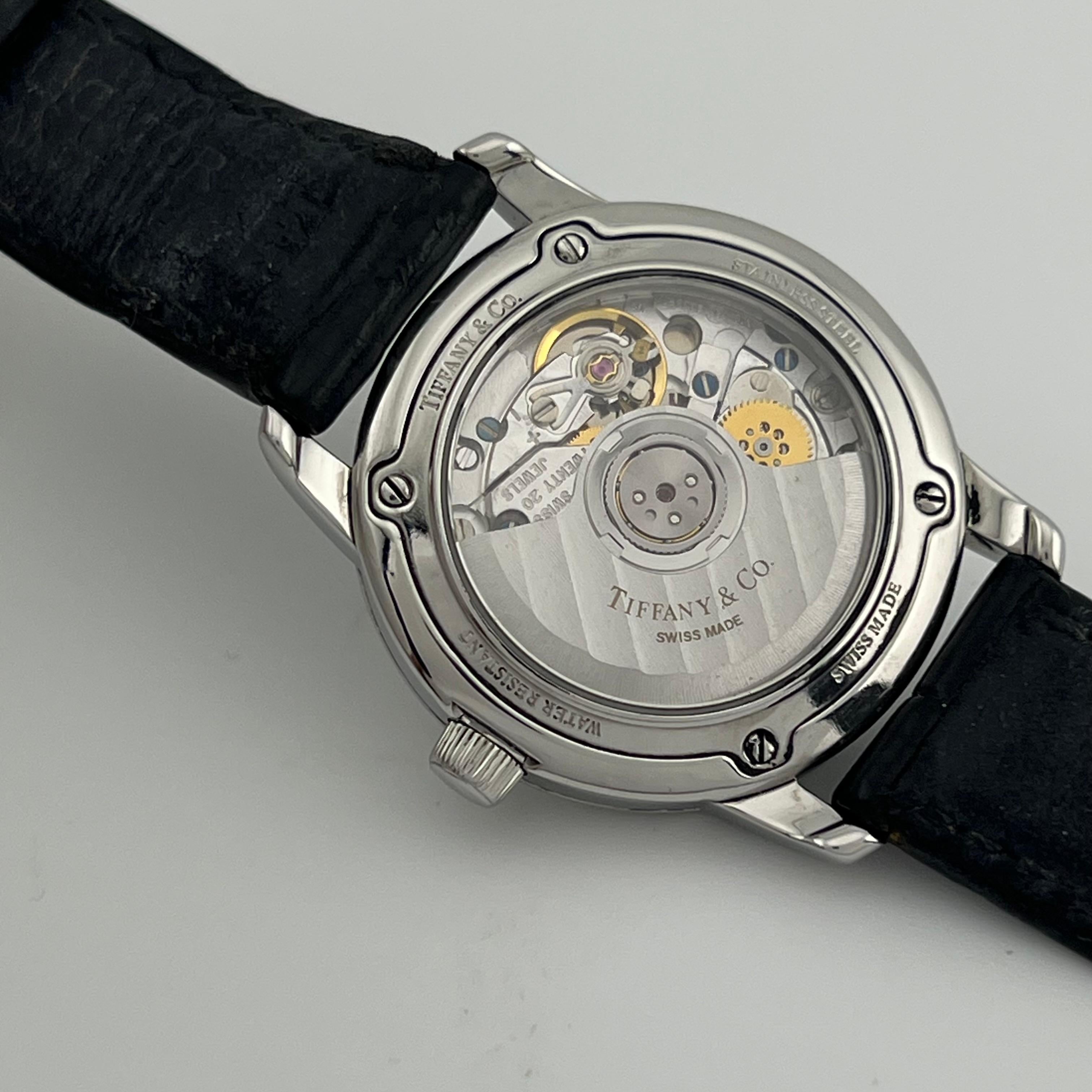 Tiffany & Co. Resonator 27mm Silbernes Zifferblatt Edelstahl Uhr im Angebot 6