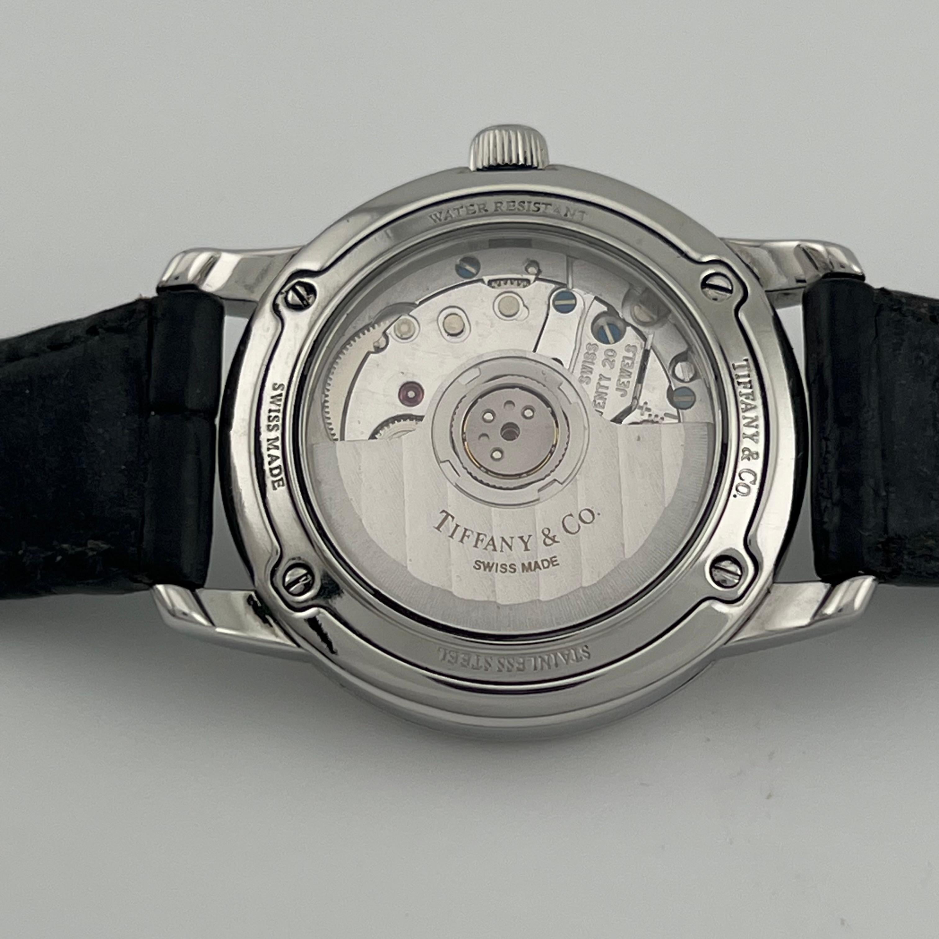 Tiffany & Co. Resonator 27mm Silbernes Zifferblatt Edelstahl Uhr im Angebot 5