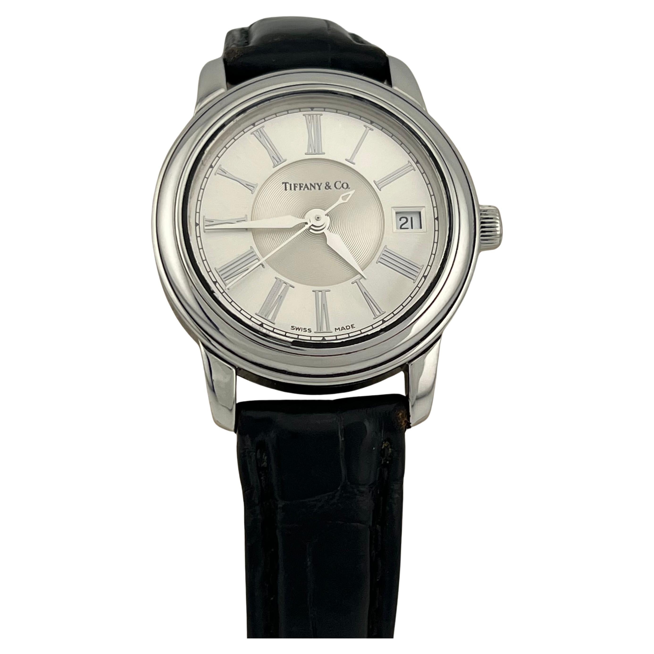 Tiffany
Co. Resonator 27mm Silbernes Zifferblatt Edelstahl Uhr