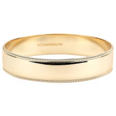 Tiffany & Co. Retired Beaded Edge Bangle in Yellow Gold