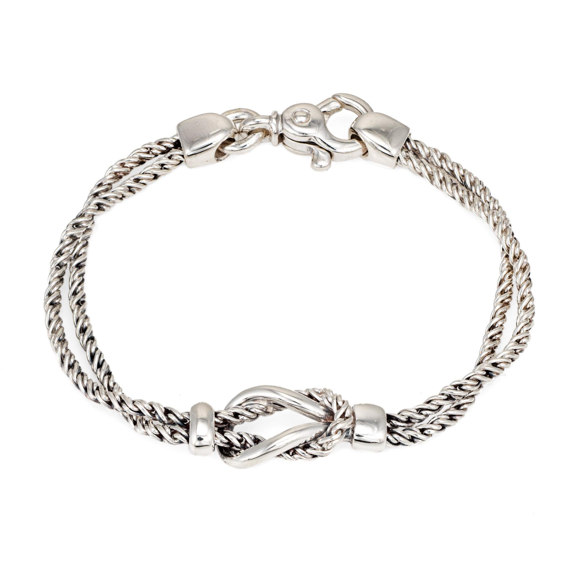 Modern Tiffany & Co. Retired Love Knot Bracelet Paloma Picasso Sterling Silver