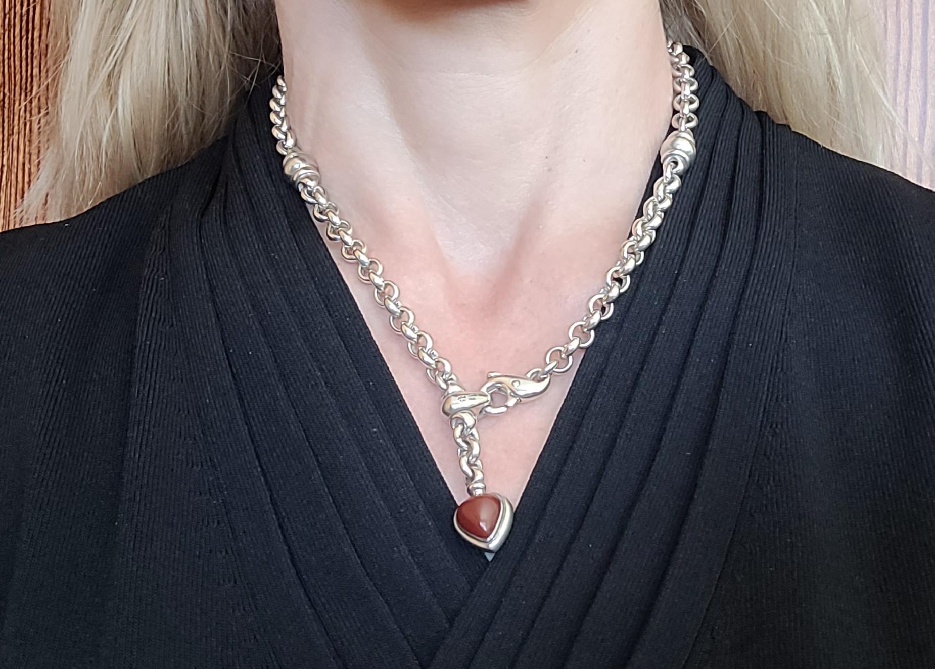 Cabochon A. Link & Co. in pensione in argento 925, collana da 18