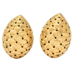 Tiffany & Co. Vintage 14 Karat Gold Bold Ear-Clips Earrings