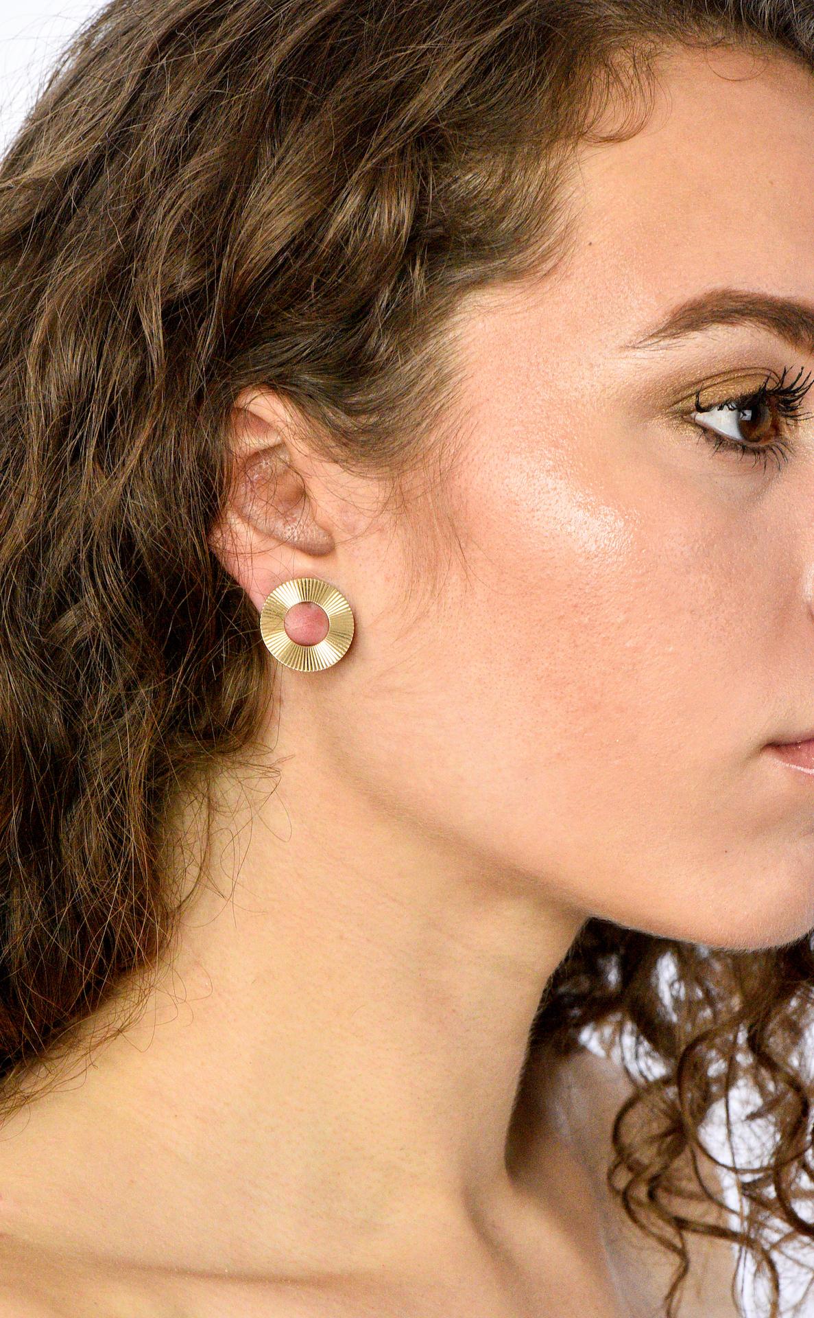 Tiffany & Co. Retro 14 Karat Gold Ear-Clips Earrings 1