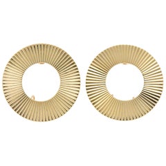 Tiffany & Co. Retro 14 Karat Gold Ear-Clips Earrings