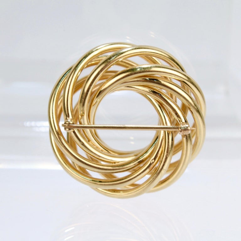 Tiffany and Co. Retro 14 Karat Gold Love Knot Brooch or Pin For Sale at ...