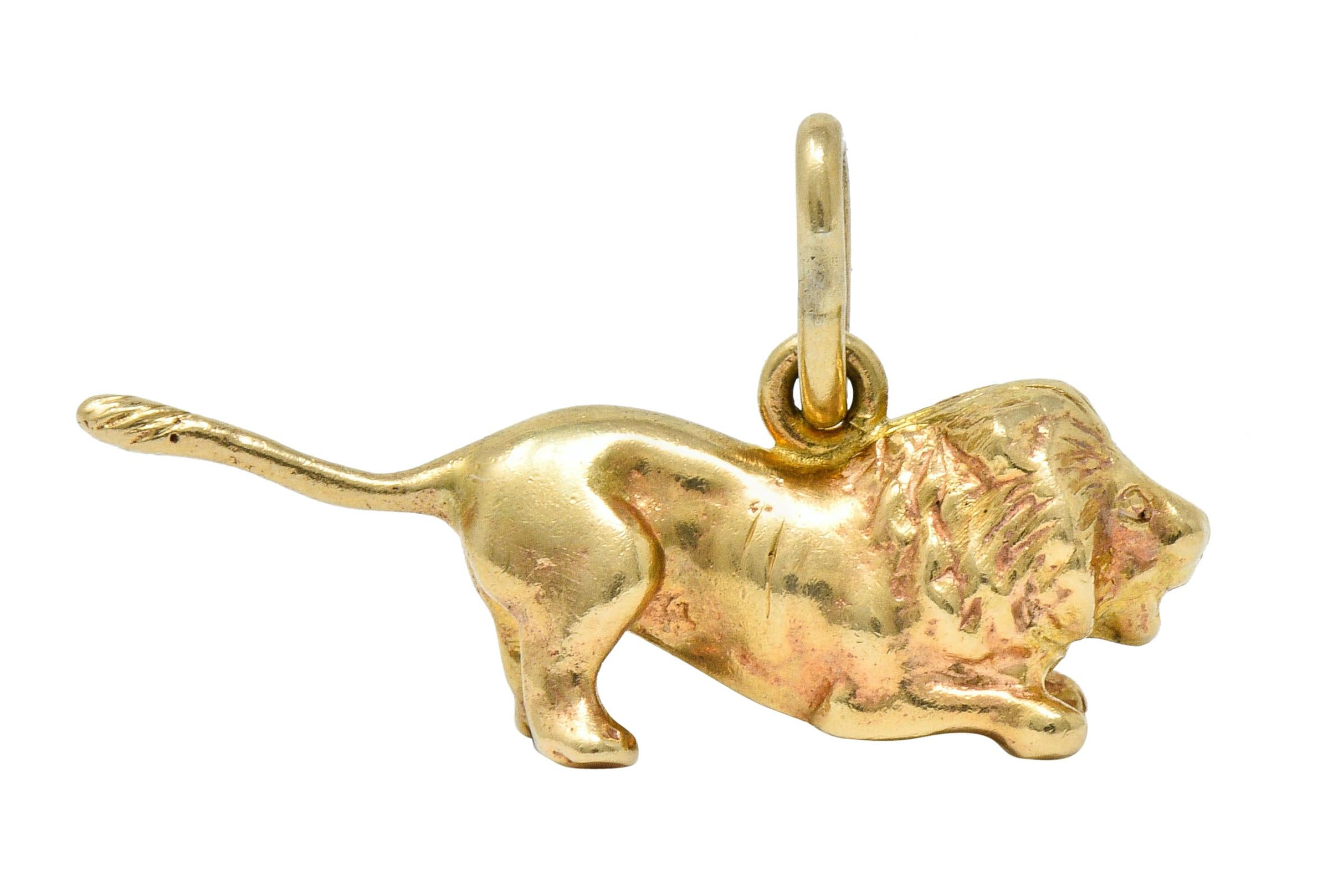 lion gold charm