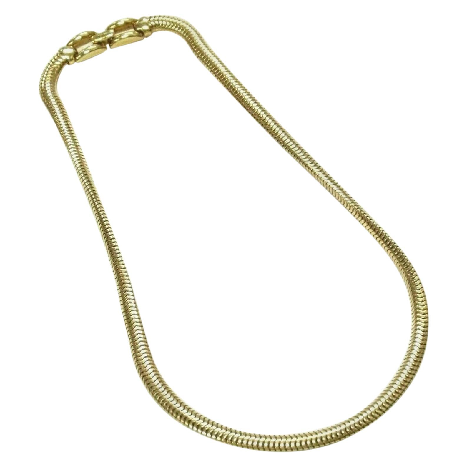 Tiffany & Co. Retro 14 Karat Yellow Gold Snake Chain Necklace, circa 1940s