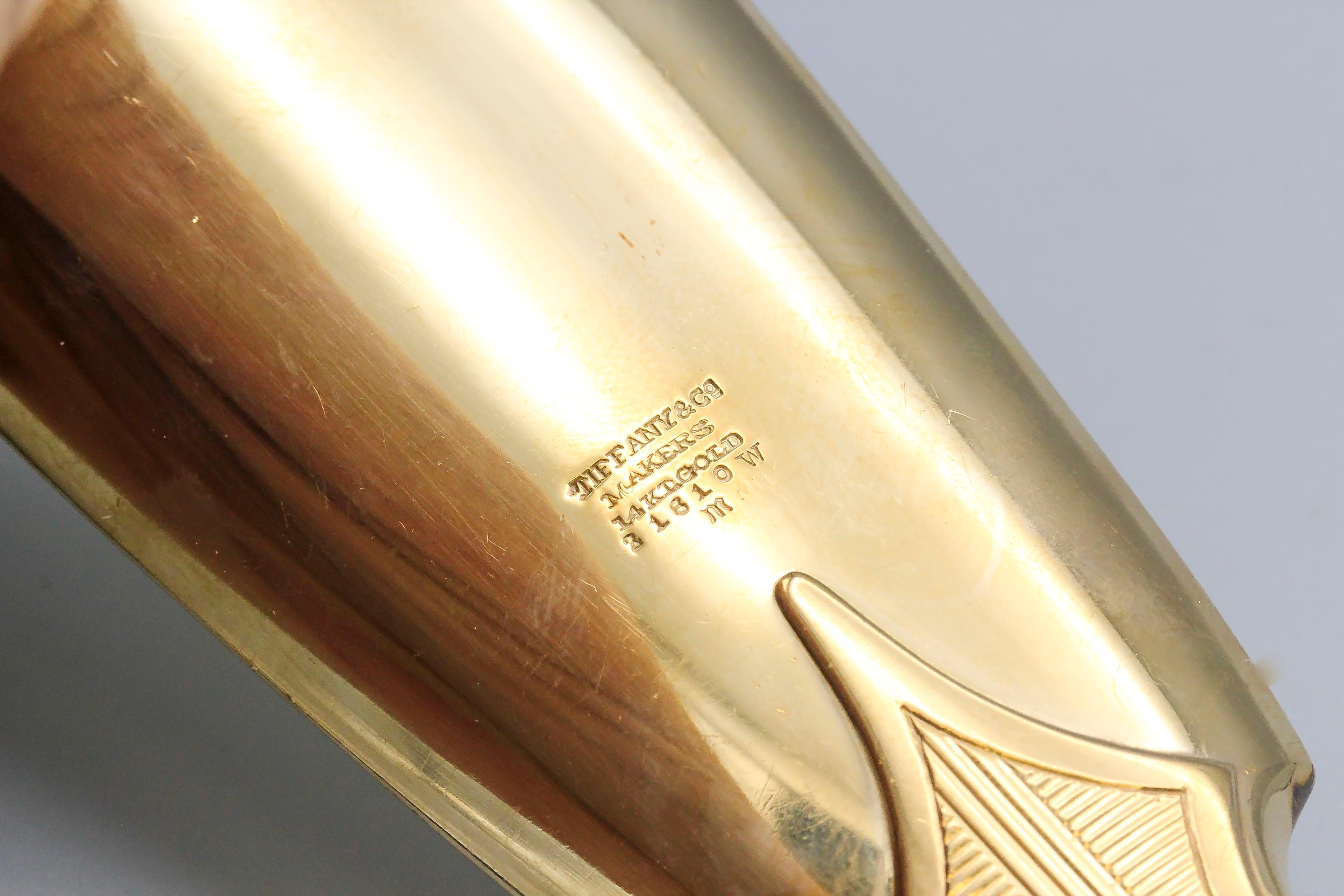 Tiffany & Co. Retro Schuhhorn aus 14 Karat Gold für Damen oder Herren im Angebot