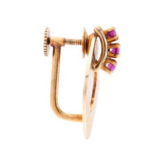 TIFFANY & CO. Retro 14k Ruby Earrings