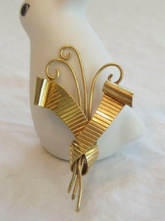 Tiffany & Co. Retro 14k Yellow Gold Brooch Pin Circa 1940s Rare