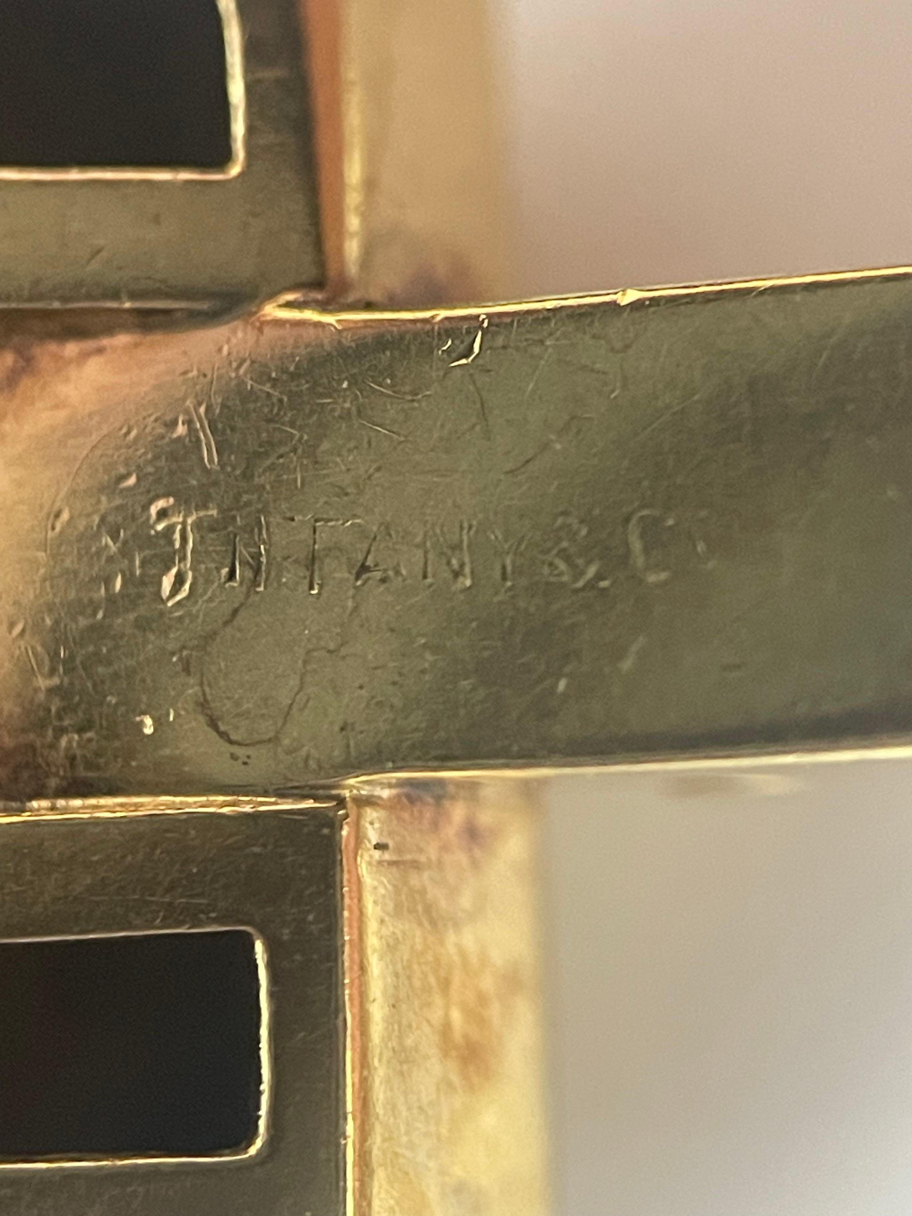Women's or Men's Tiffany & Co. Retro, 14K Yellow Gold Geometric Bracelet For Sale