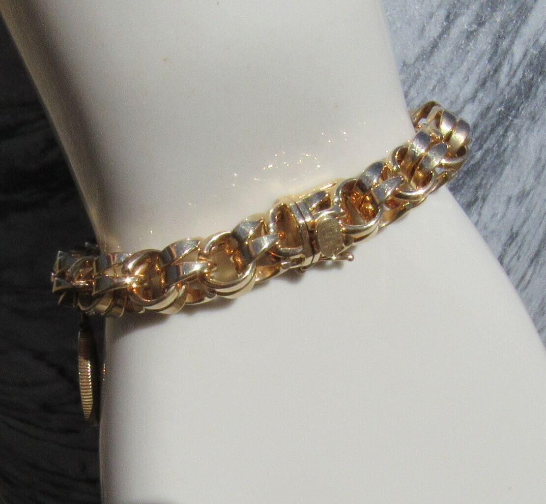 TIFFANY & CO. Retro 14k Yellow Gold Link Bracelet with 3 22k YG Liberty Coins 7
