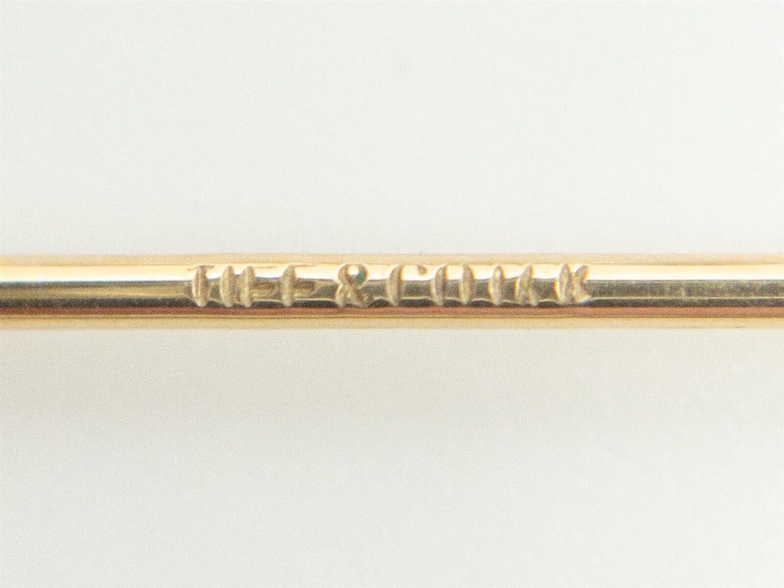 Tiffany & Co. Retro 14k Yellow Gold & Pearl Safety Pin, circa 1950s In Excellent Condition In Beverly Hills, CA