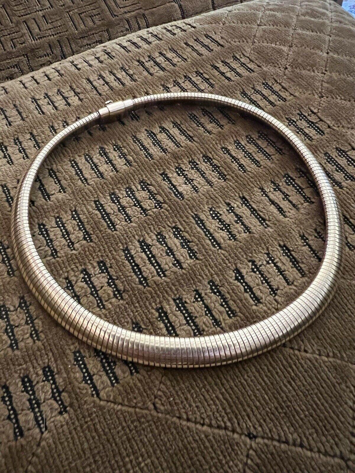 TIFFANY & CO. Retro 14k Gelbgold Tubogas Choker-Halskette 1950er Jahre 3