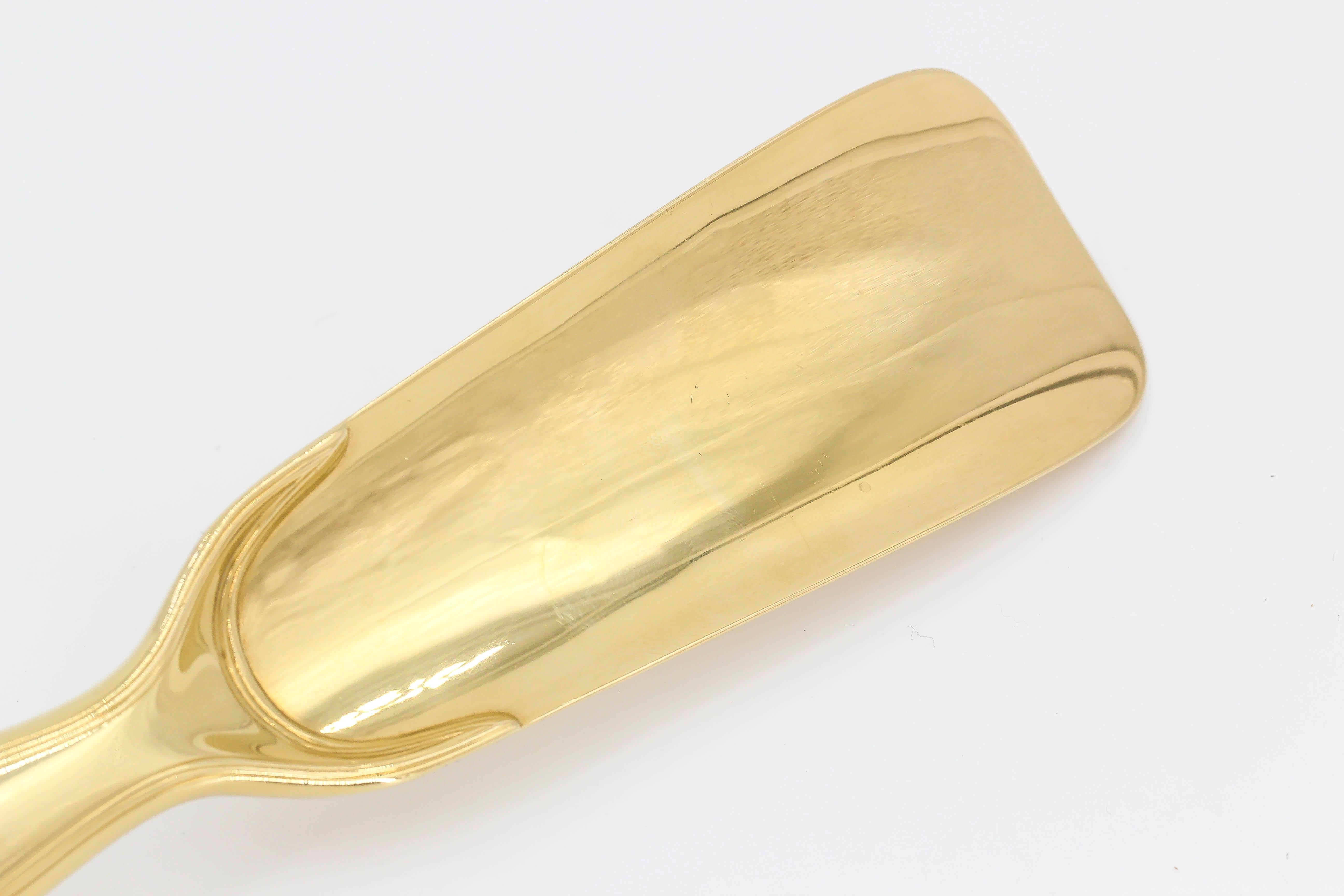 Tiffany & Co. Retro 18 Karat Gold Shoehorn In Excellent Condition In New York, NY