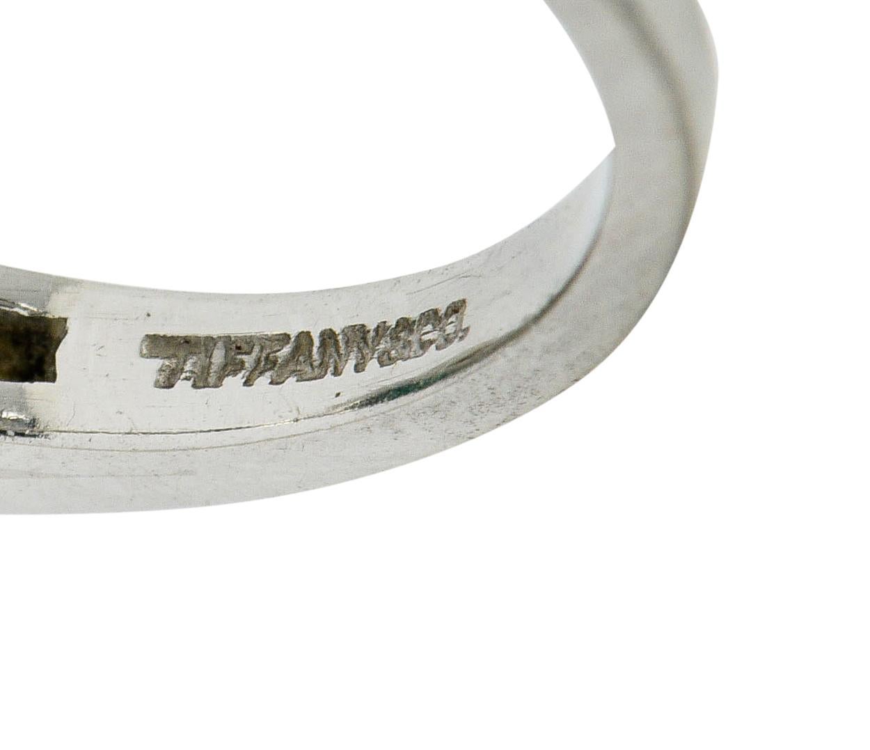 Women's or Men's Tiffany & Co. Retro 7.15 Carat Colombian Emerald Diamond Platinum Statement Ring