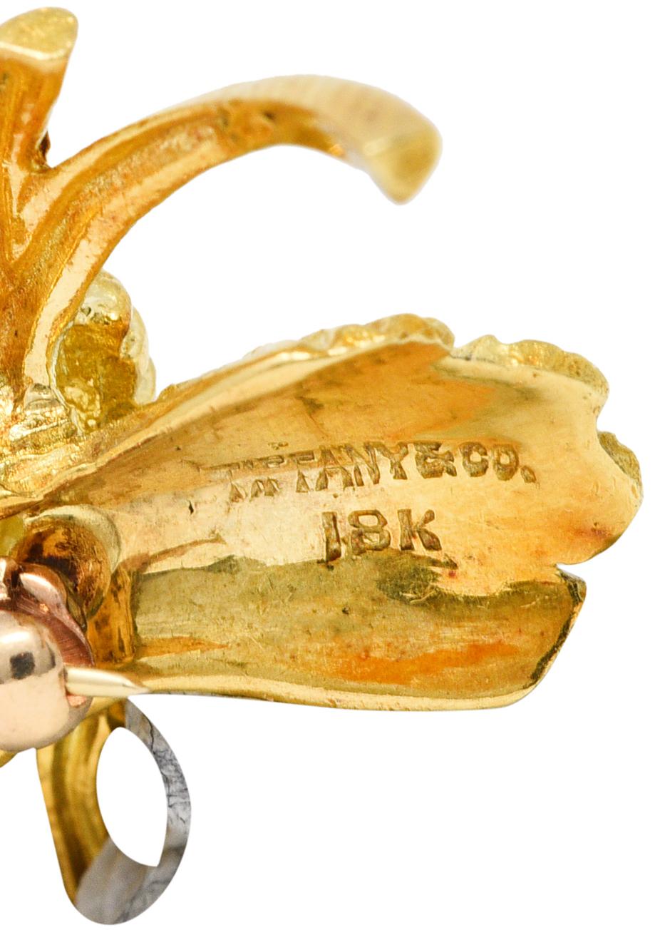 Tiffany & Co. Retro Diamant 18 Karat Gold Eule Brosche für Damen oder Herren