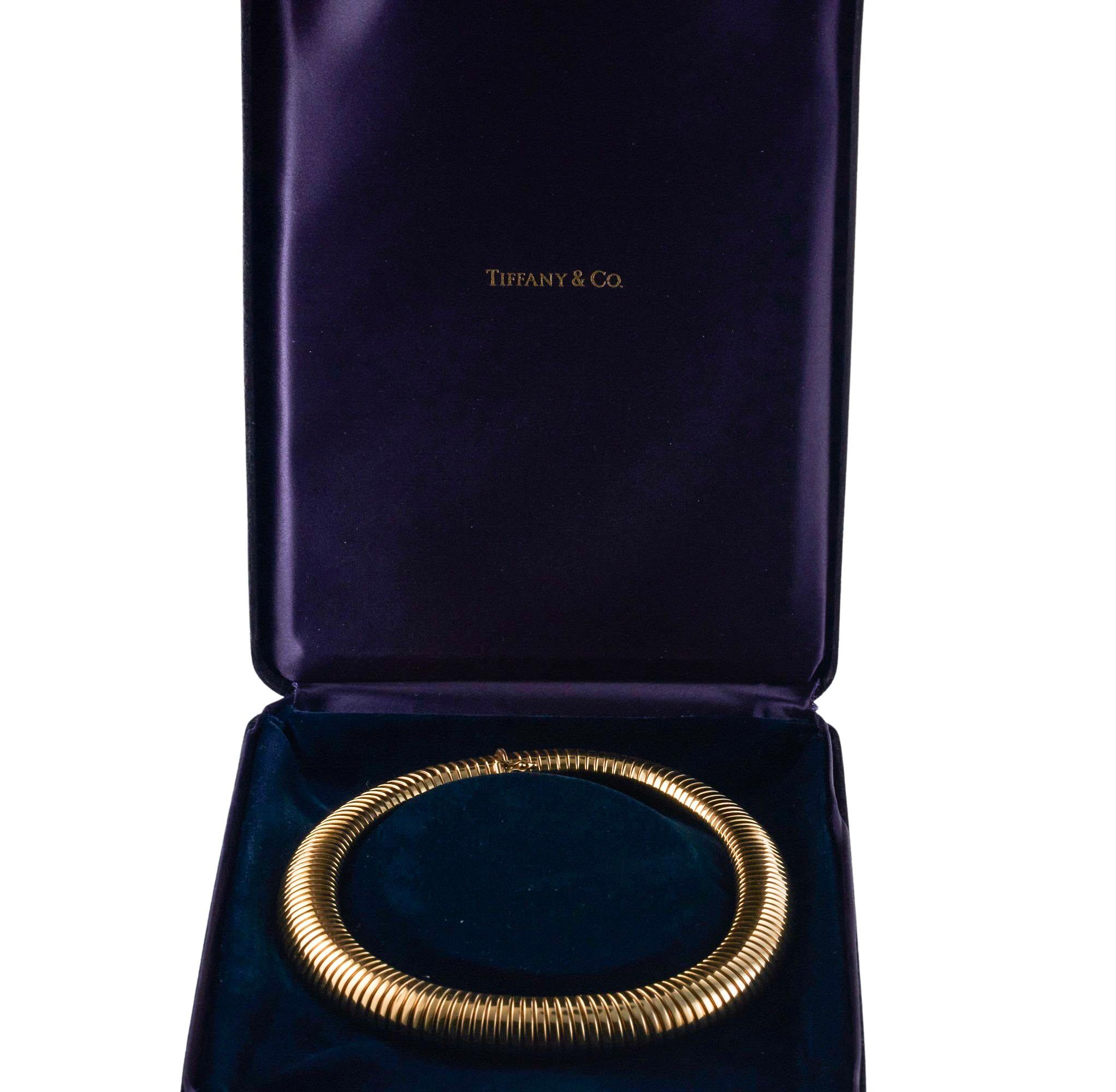 Retro-Gold-Halskette von Tiffany & Co im Zustand „Hervorragend“ im Angebot in New York, NY