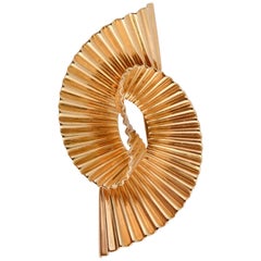 Tiffany & Co. Retro Gold Swirl Brooch