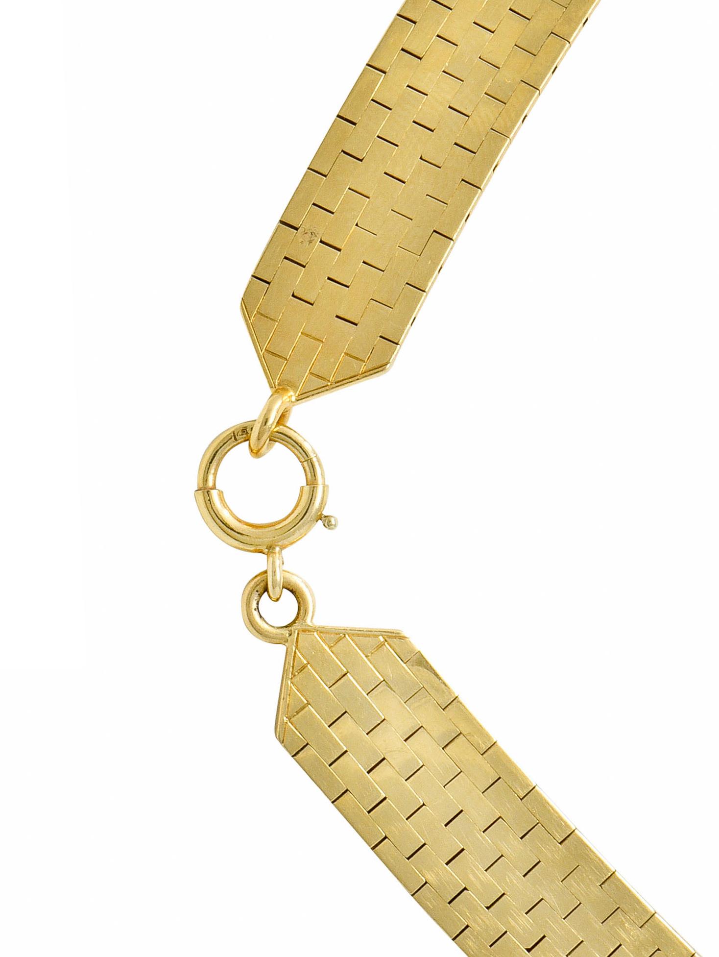Tiffany & Co. Retro Ruby Diamond 14 Karat Gold Buckle Collar Necklace 2