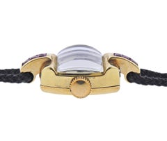 Tiffany & Co Retro Ruby Gold Ladies Watch