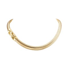 Tiffany & Co. Retro Snake Chain Yellow Gold Necklace