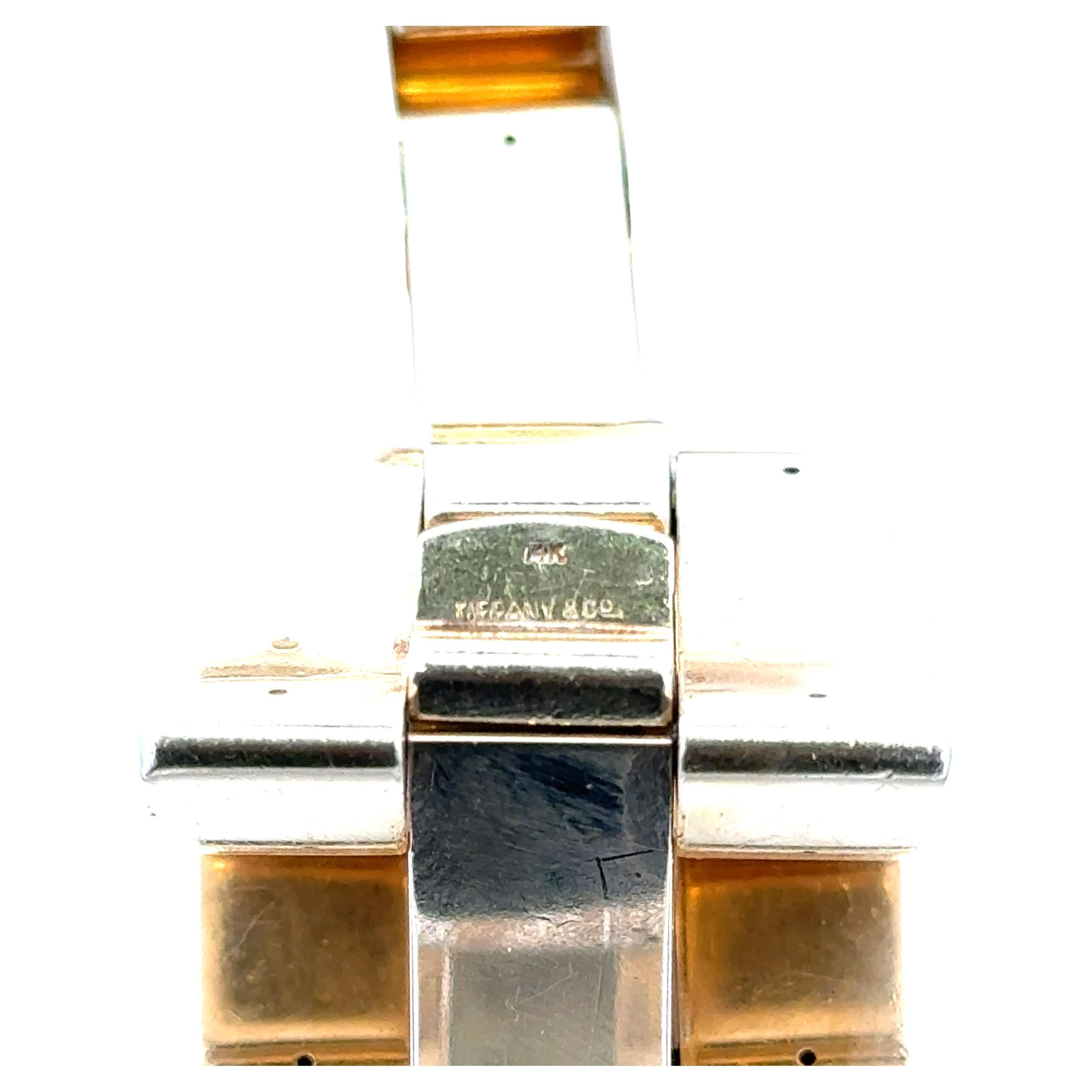 Tiffany & Co Retro Wide Tank Link Bracelet 82.6 Grams 14KT Yellow Gold  8.13