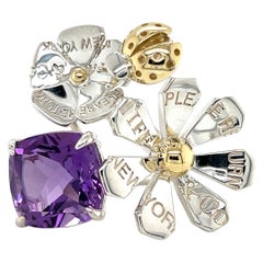 Tiffany & Co. Return to Love Ladybug Amethyst 18k Gold & Sterling Ring Size 6 Tiffany & Co. Return to Love Ladybug Amethyst 18k Gold & Sterling Ring Size 6