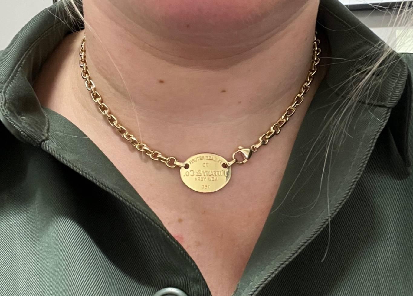 Tiffany & Co. Return To Tiffany 18 Karat Gelbgold Kette Gliederhalskette 1