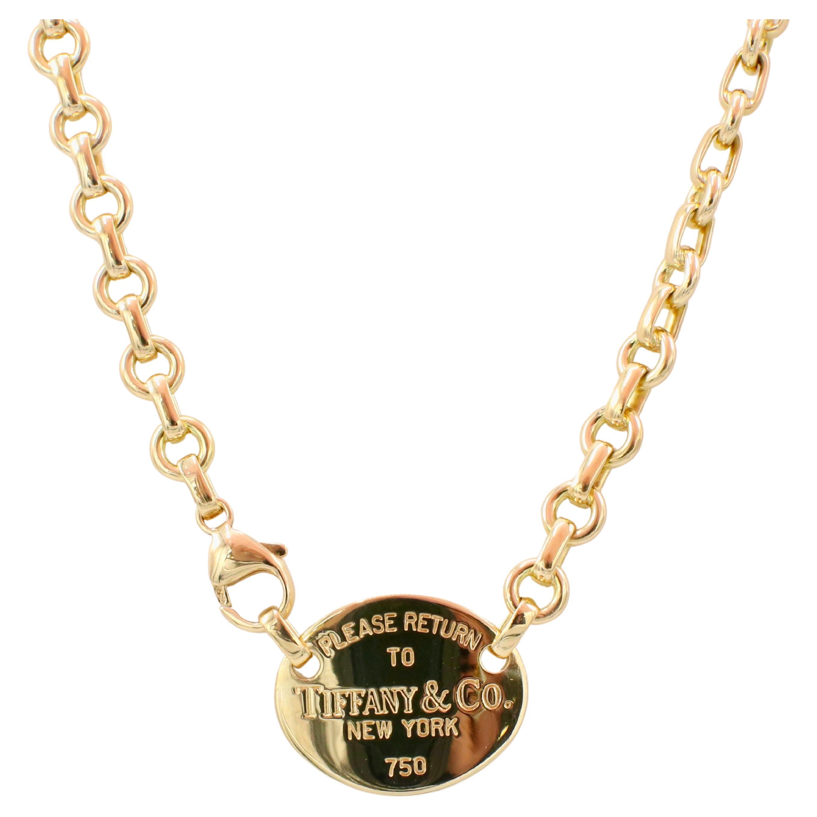 Tiffany & Co. Return To Tiffany 18 Karat Yellow Gold Chain Link Necklace