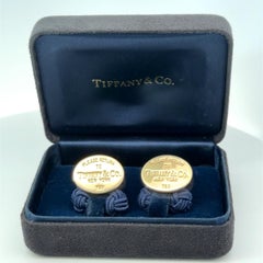 Tiffany & Co. "Return To Tiffany" 18K Gold Cufflinks with Box