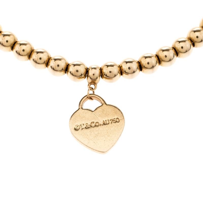 tiffany rose gold charm bracelet, rose 