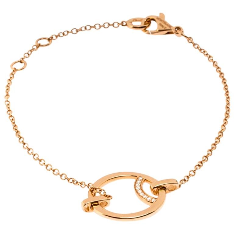 Tiffany and Co. Return to Tiffany 18k Rose Gold Beaded Charm Bracelet ...