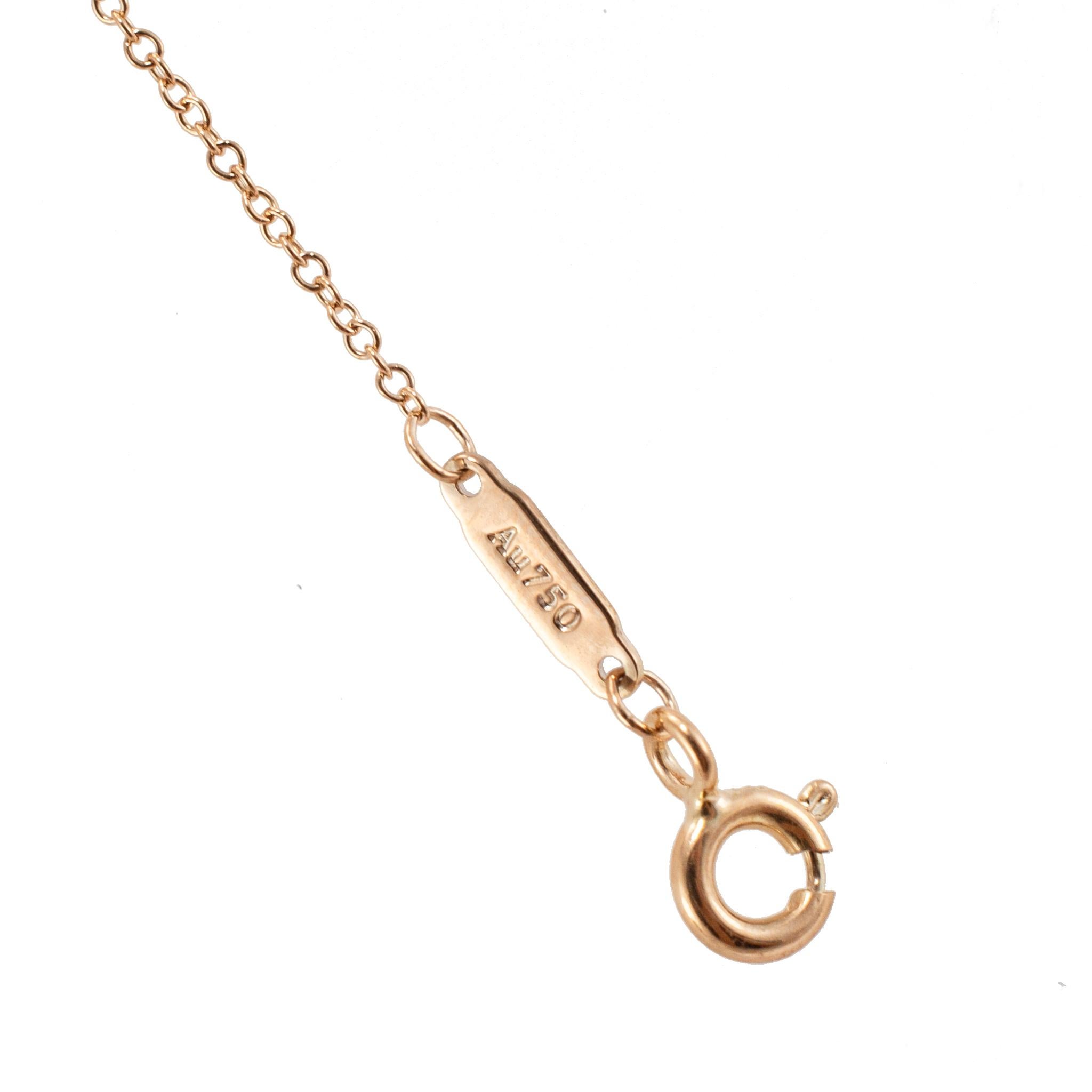 Tiffany & Co. Volver a Collar colgante con barra de diamantes Tiffany en oro amarillo de 18 quilates en venta 1
